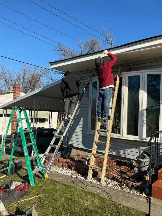 Restoration crew performing exterior repair in Dallas